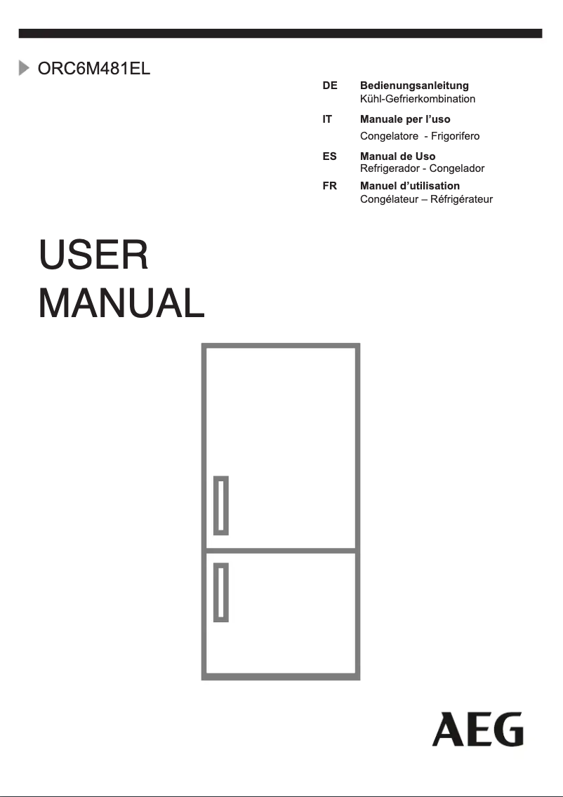 Page 1 de la notice Manuel utilisateur AEG ORC6M481EL