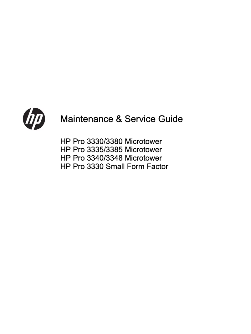 Page 1 de la notice Manuel utilisateur HP Pro 3335