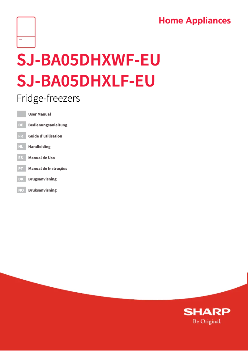 Page 1 of the manual User Manual Sharp SJ-BA05DHXWF-EU