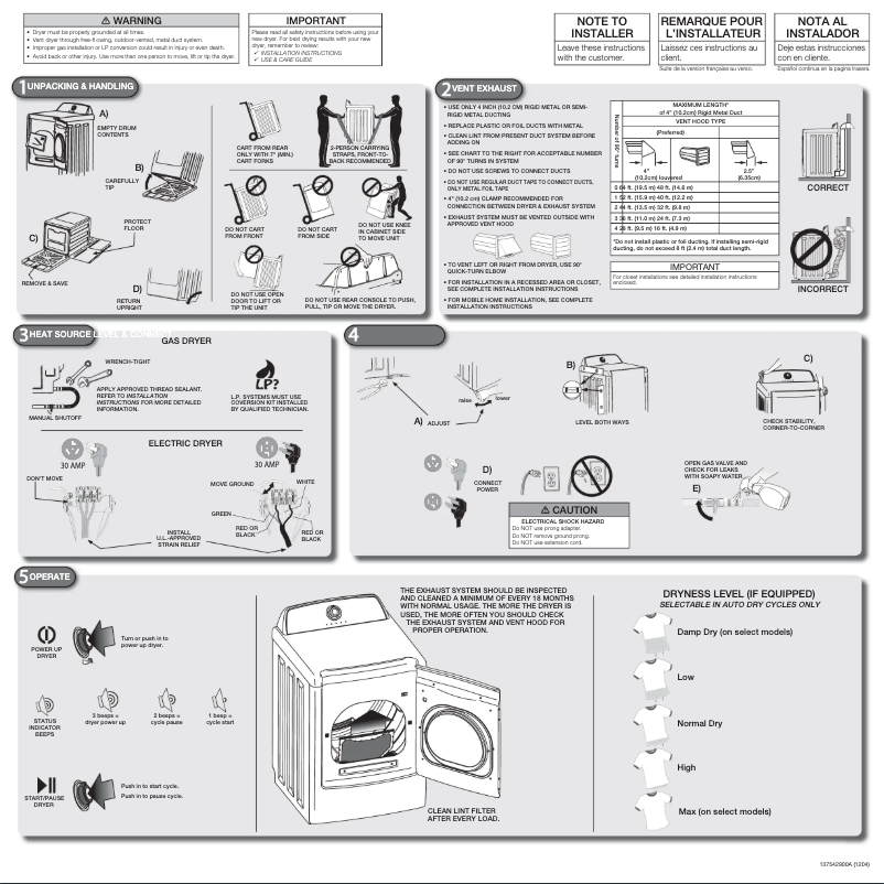 Image de la première page du manuel de l'appareil FARE4044MW