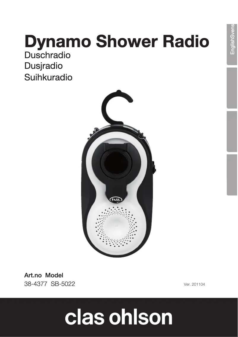 Page n°1 - Manuel utilisateur Clas Ohlson SB-5022