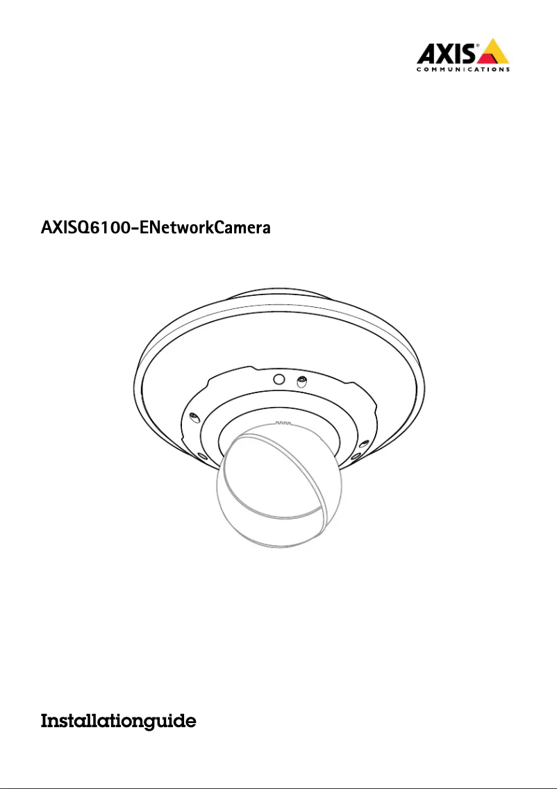 Page 1 de la notice Guide d'installation Axis Q6100-E