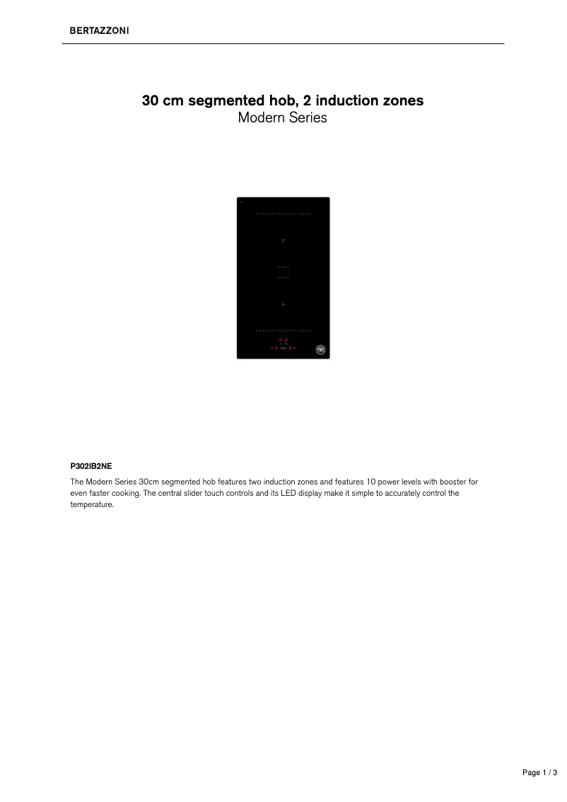 Image de la première page du manuel de l'appareil P302IB2NE