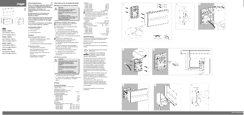 Page 1 de la notice Manuel utilisateur Hager EE637