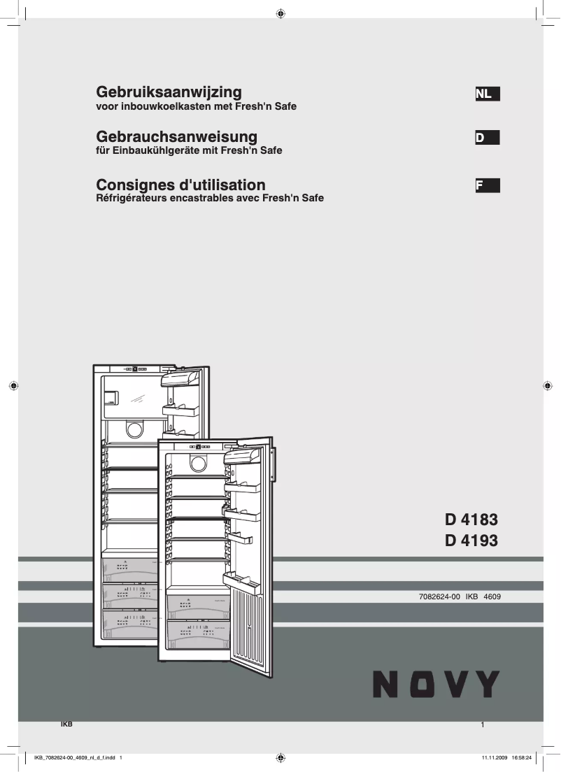 Page n°1 - Manuel utilisateur Novy D 4193