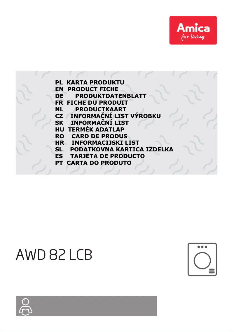 Page 1 de la notice Manuel utilisateur Amica AWD82LCB