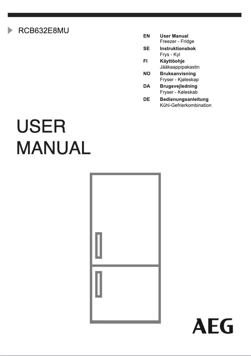 Page n°1 - Manuel utilisateur AEG RCB632E8MU