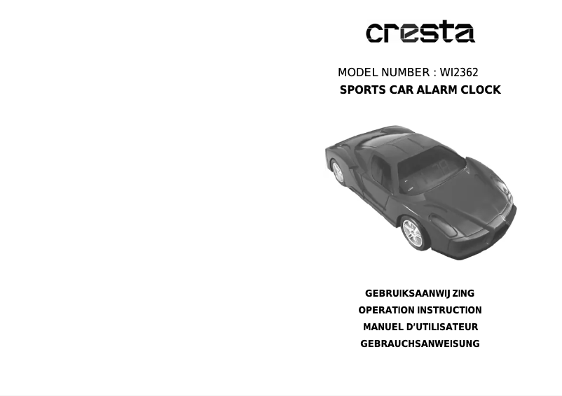 Image de la première page du manuel de l'appareil WI2362