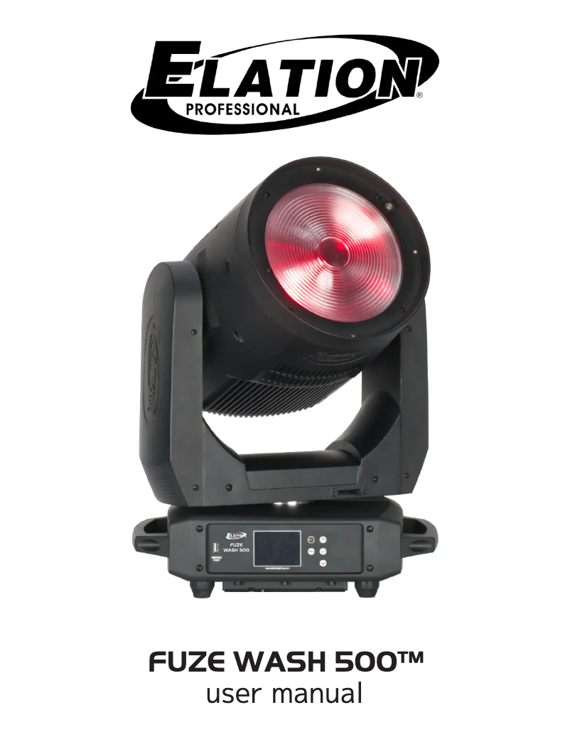 Page 1 de la notice Manuel utilisateur Elation Fuze Wash 500