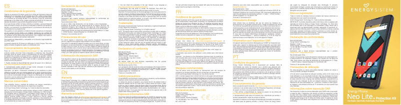 Page 1 de la notice Manuel utilisateur Energy Sistem Energy Phone Neo Lite