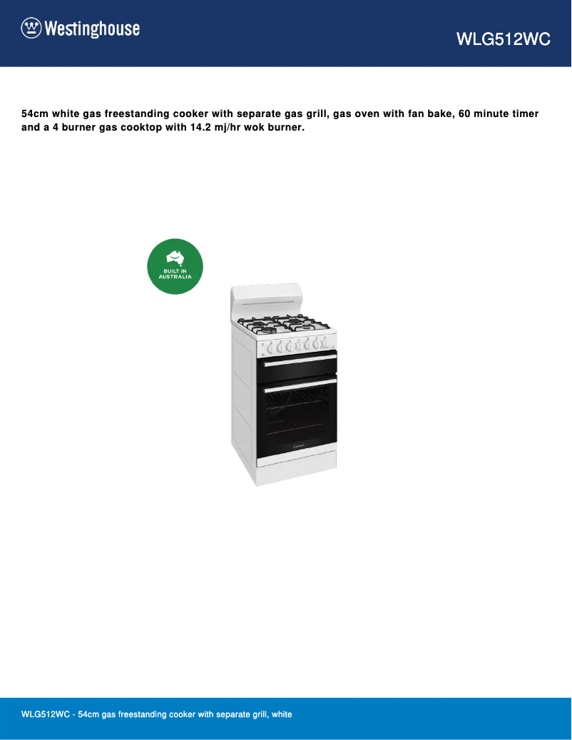 Image de la première page du manuel de l'appareil WLG512WC