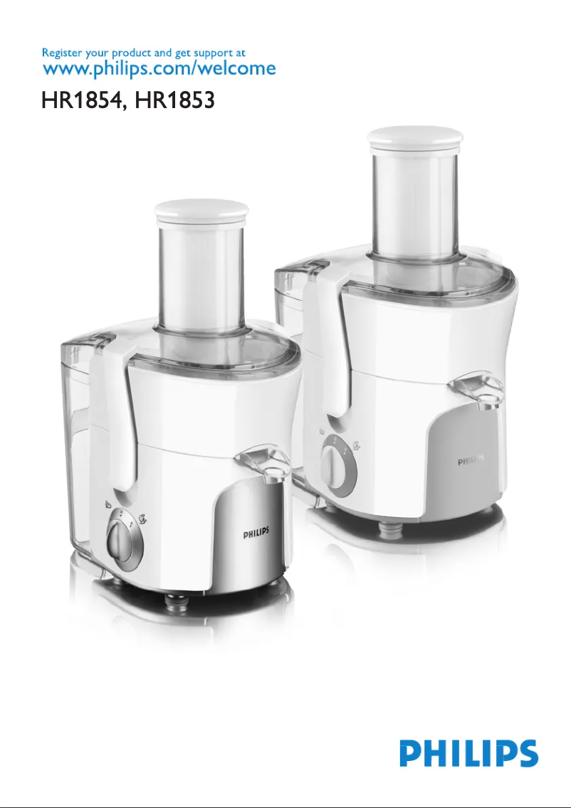 Image de la première page du manuel de l'appareil Viva Collection HR1853