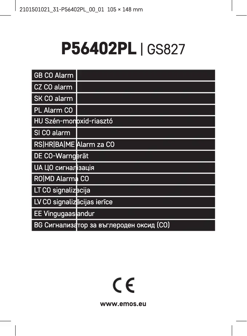 Page 1 de la notice Manuel utilisateur Emos GS827