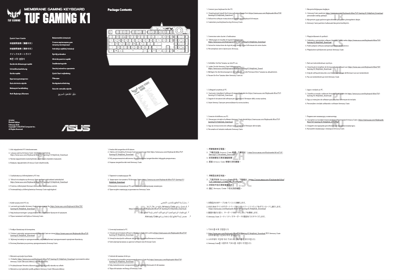 Page 1 de la notice Manuel utilisateur Asus TUF Gaming K1