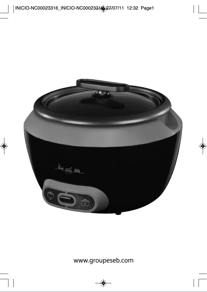 Page 1 de la notice Manuel utilisateur Moulinex Inicio MK1561