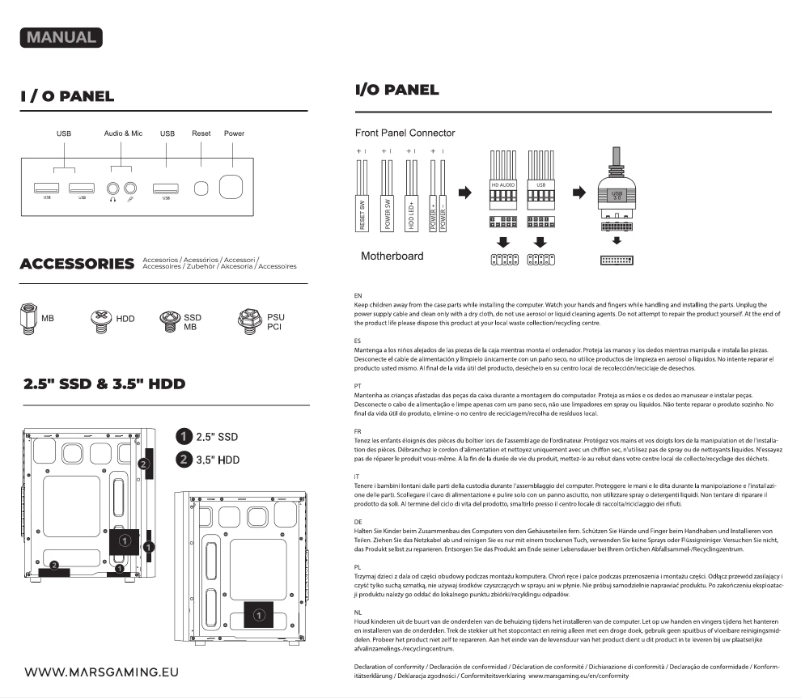 Page n°1 - Manuel utilisateur Mars Gaming MC-1500