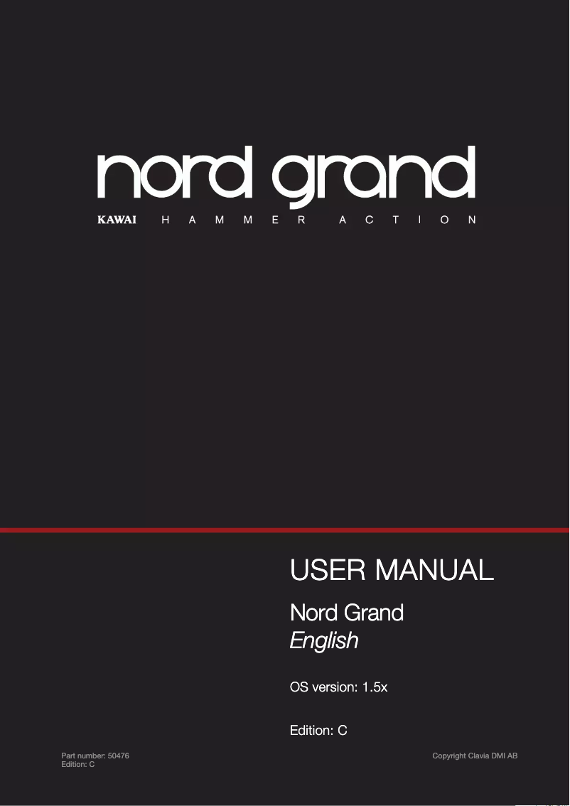 Page n°1 - Manuel utilisateur Nord Grand
