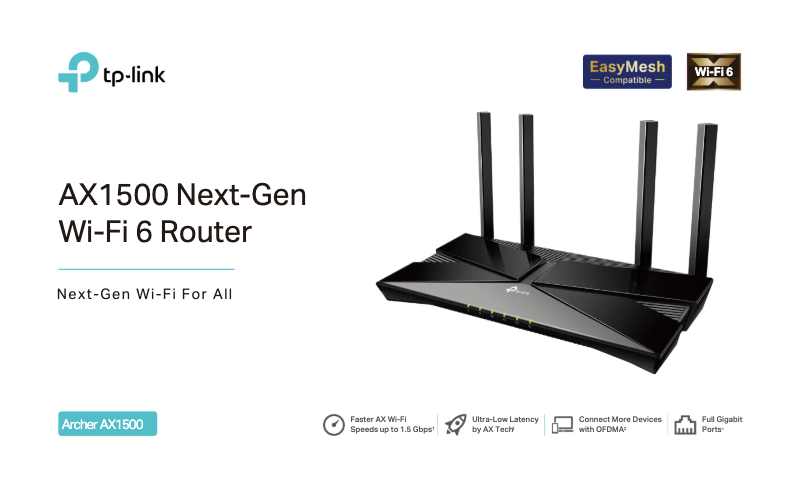 Page 1 de la notice Fiche technique TP-Link Archer AX1500