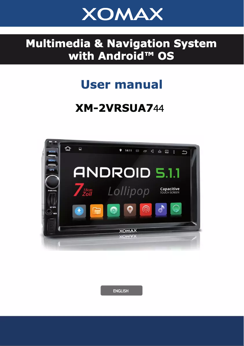 Image de la première page du manuel de l'appareil XM-2VRSUA744