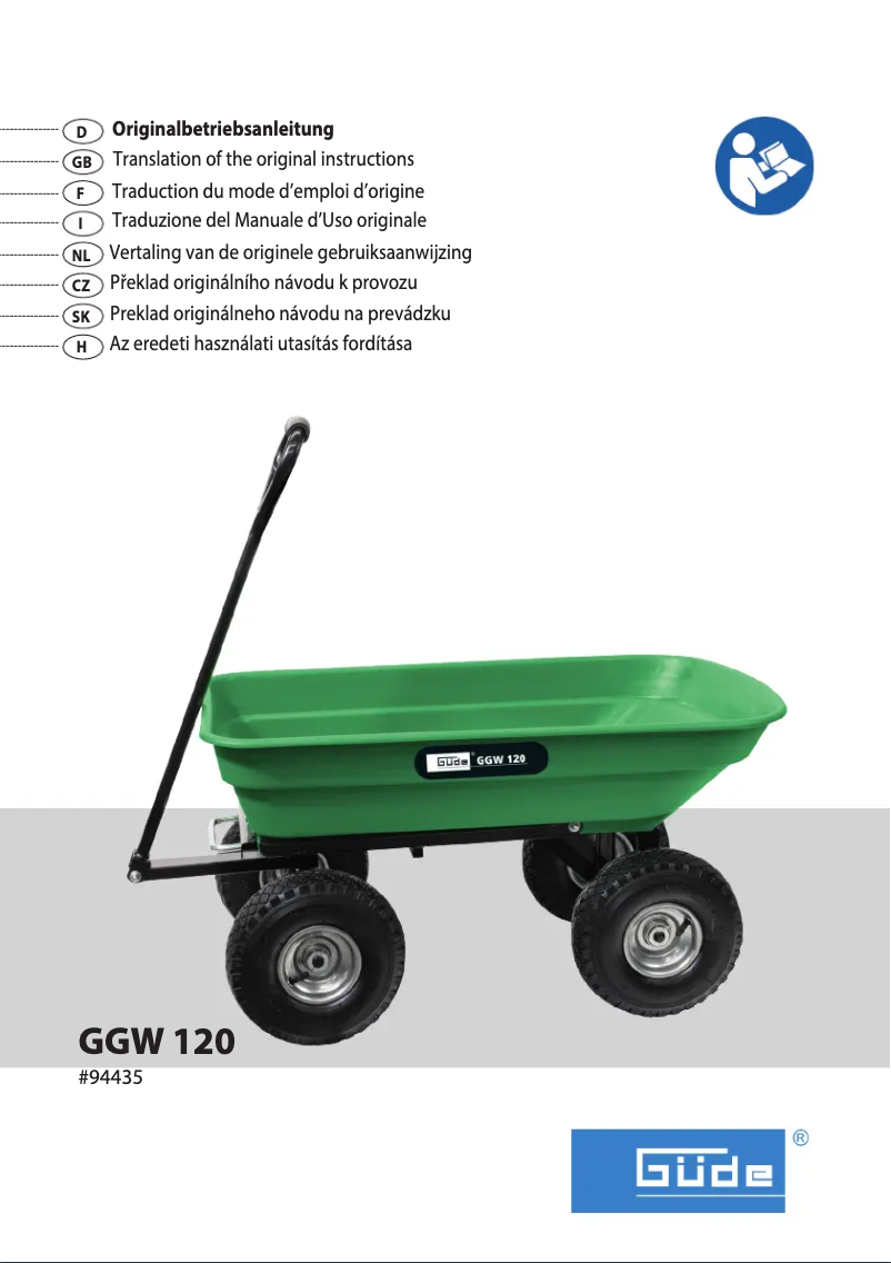 Page 1 de la notice Manuel utilisateur Güde GGW 120