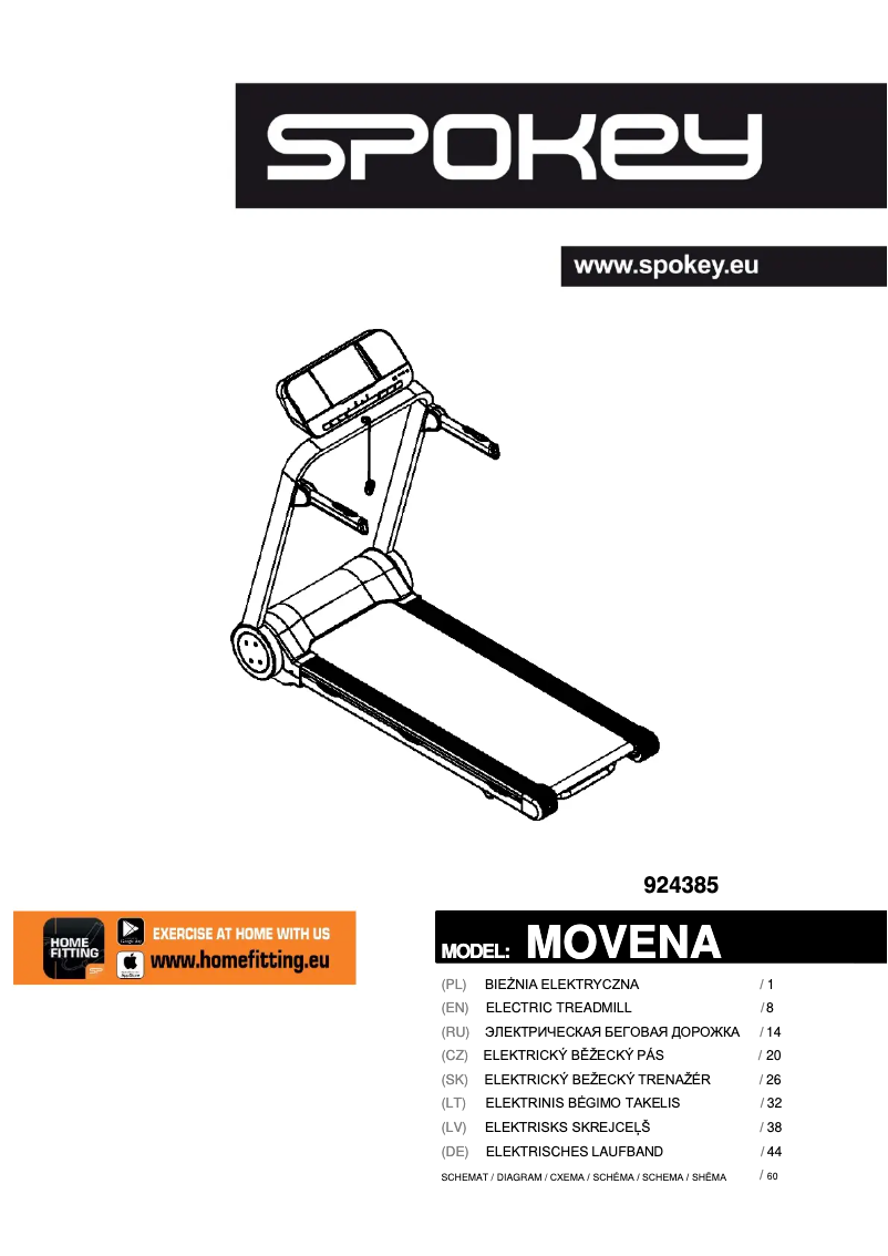 Page 1 de la notice Manuel utilisateur Spokey Movena