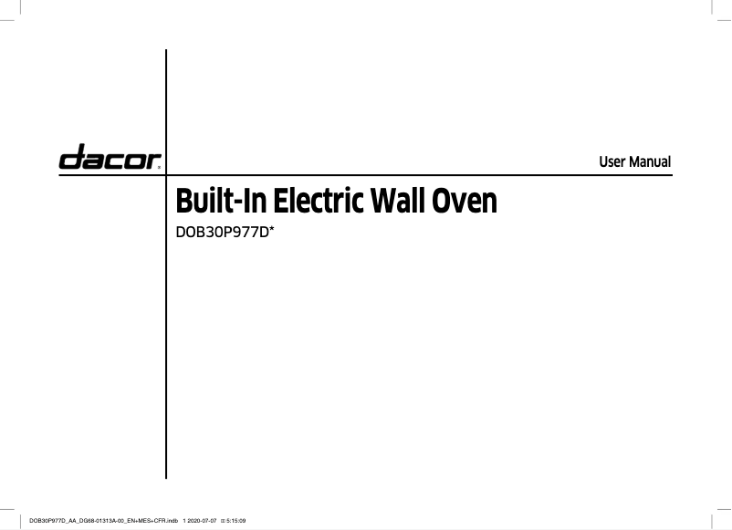 Página 1 del manual Manual de usuario Samsung DOB30P977SS