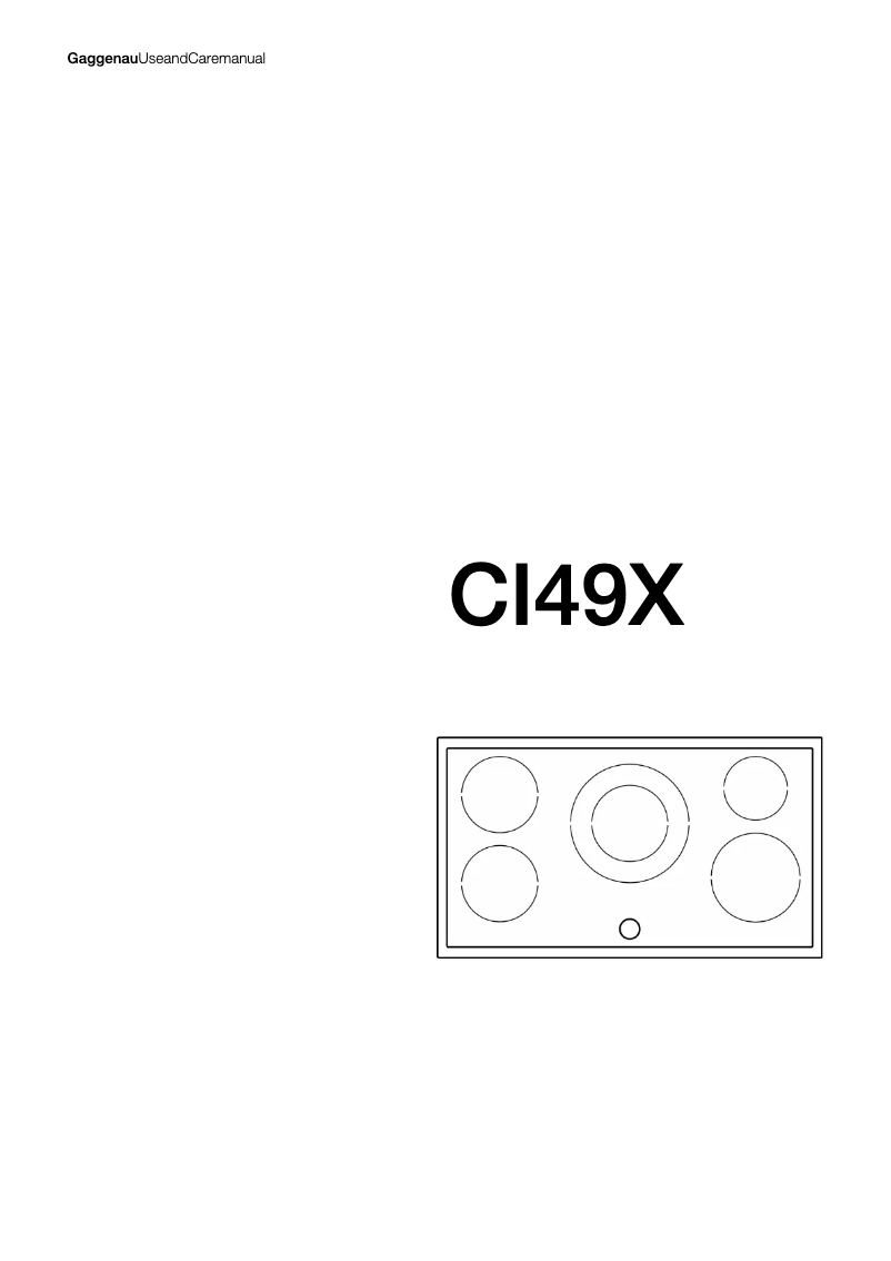 Página 1 del manual Manual de usuario Gaggenau CI 491-110