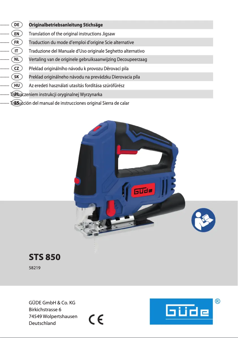 Página 1 del manual Manual de usuario Güde STS 850