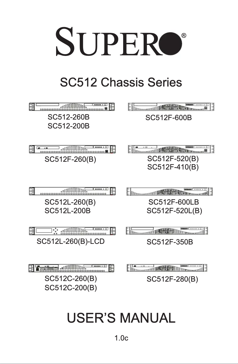 Página 1 del manual Manual de usuario Supermicro CSE-512L-200B