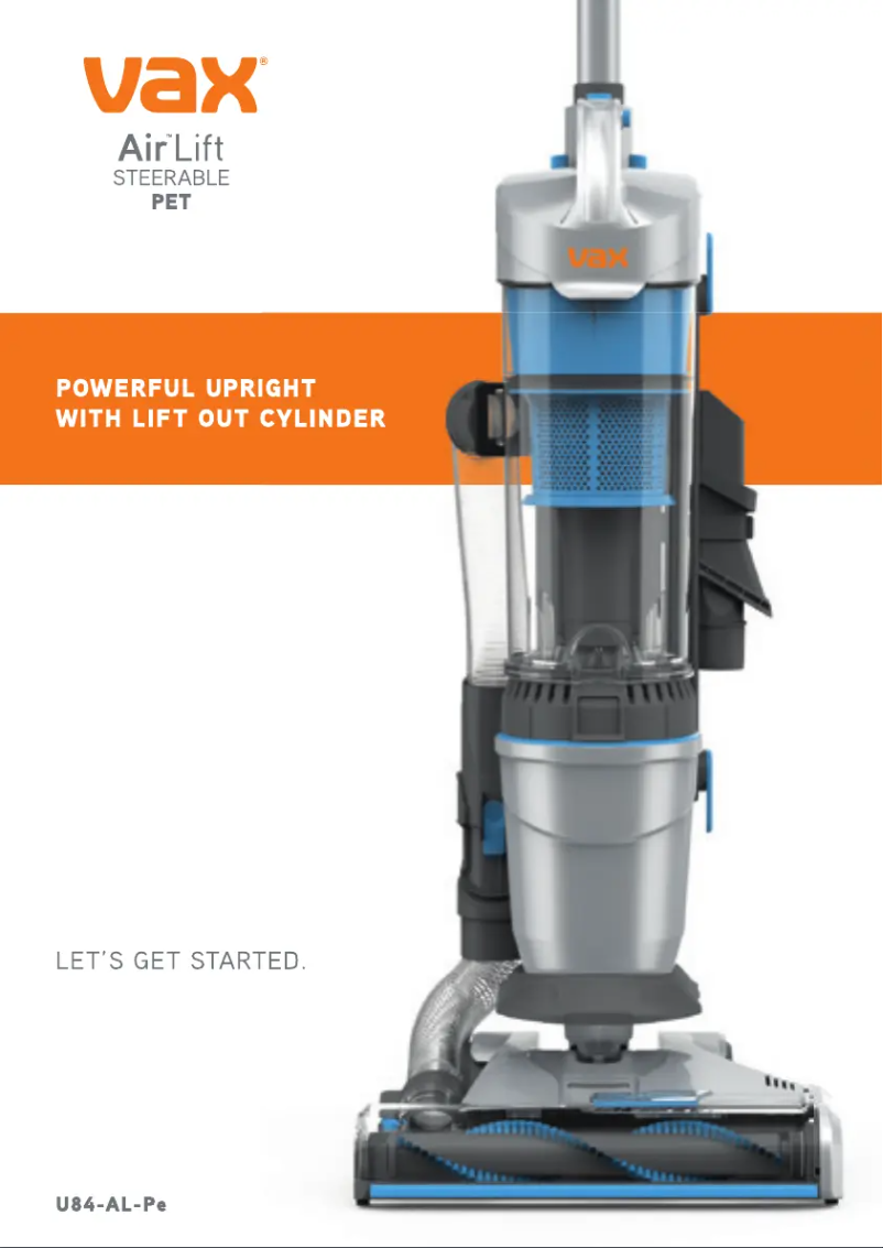 Page n°1 - Manuel utilisateur Vax Air Lift Steerable U84-AL-PMe