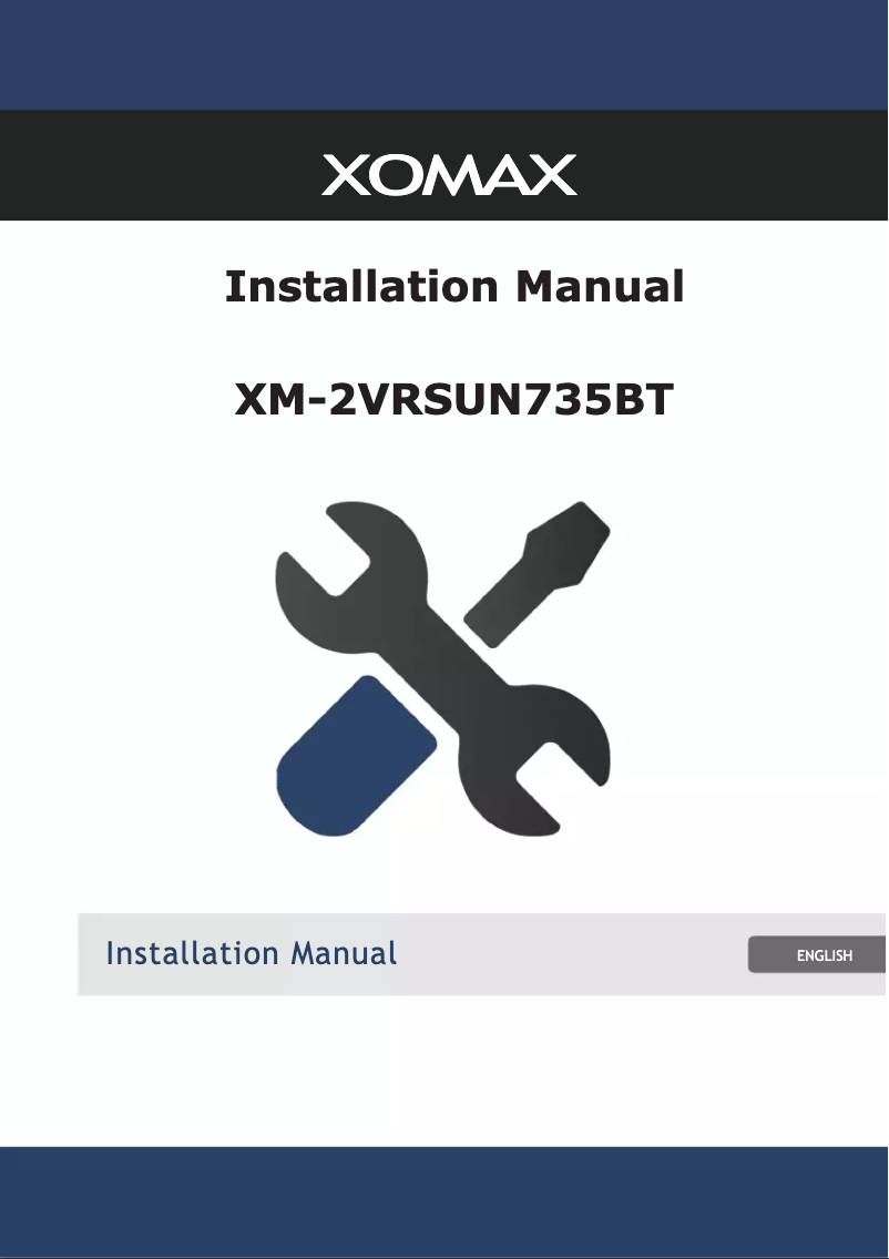Page n°1 - Manuel utilisateur Xomax XM-2VRSUN735BT