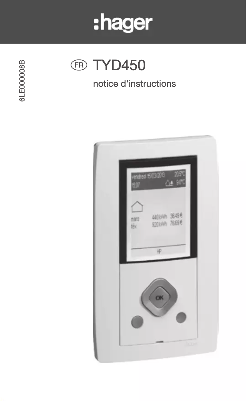 Image de la première page du manuel de l'appareil TYD450