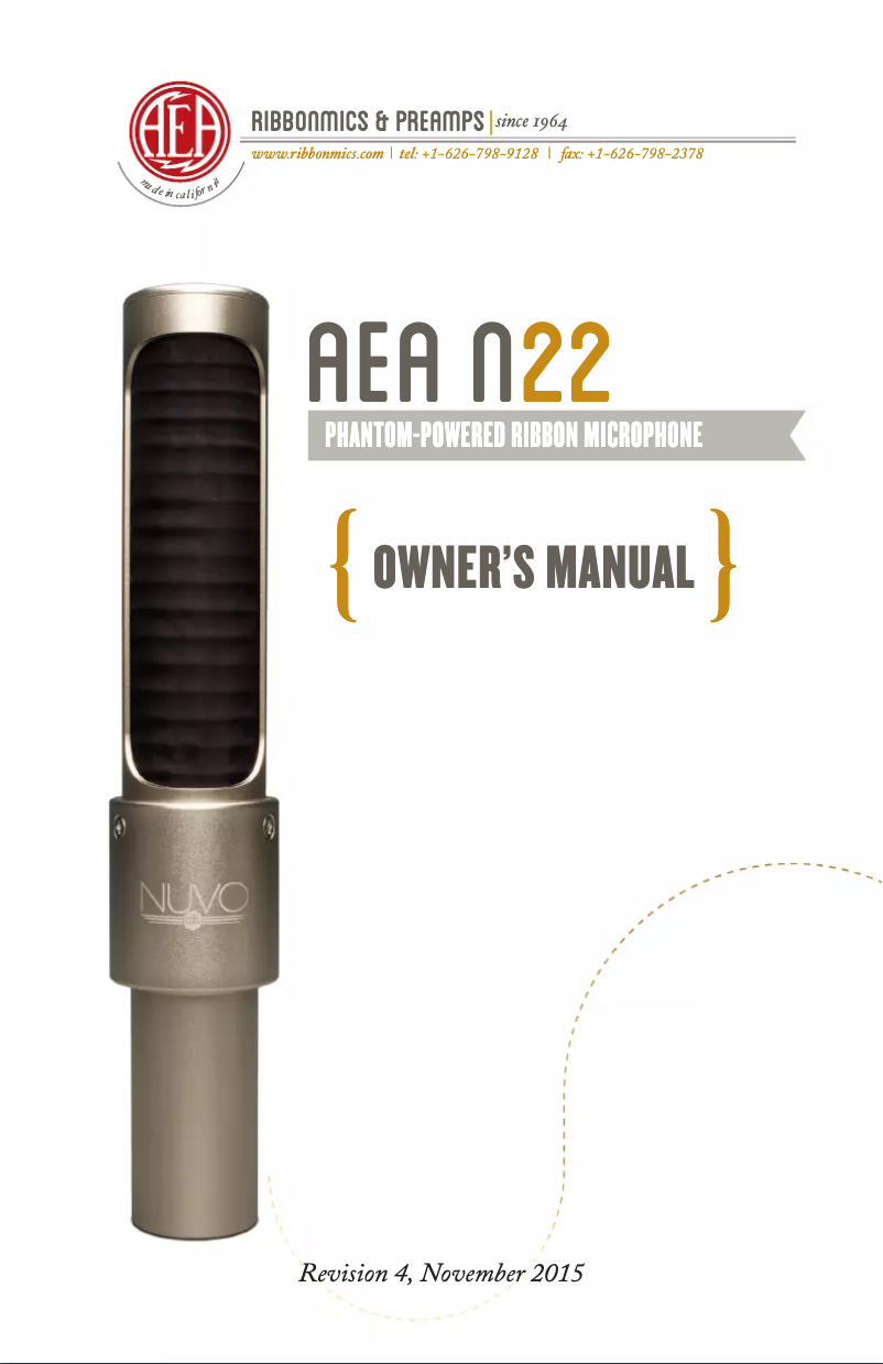 Page n°1 - Manuel utilisateur AEA N22