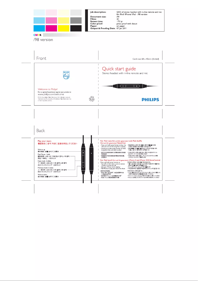 Image de la première page du manuel de l'appareil SHQ3017