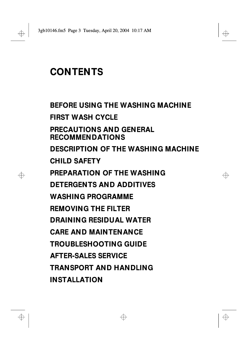 Imagen de la primera página del manual del dispositivo AWM 043