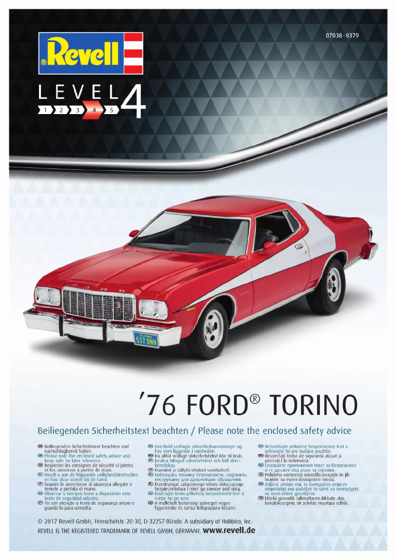 Image de la première page du manuel de l'appareil '76 Ford Torino