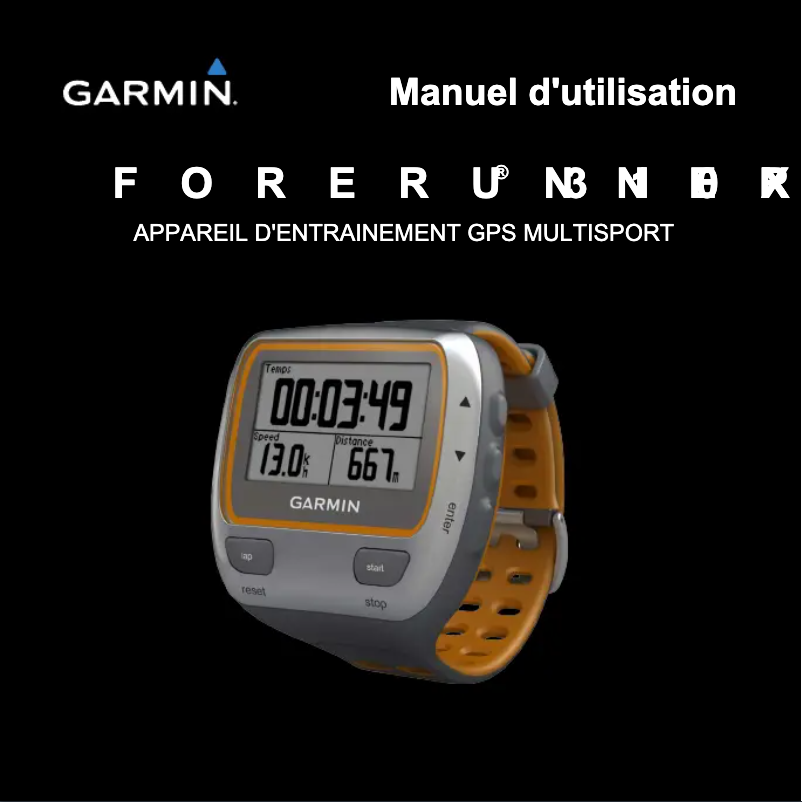 Image de la première page du manuel de l'appareil Forerunner 310XT
