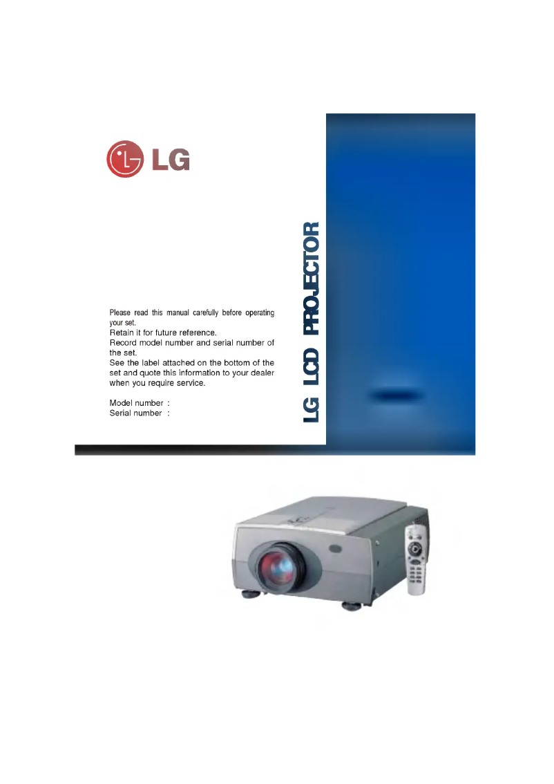 Page 1 de la notice Manuel utilisateur LG LP-XG1