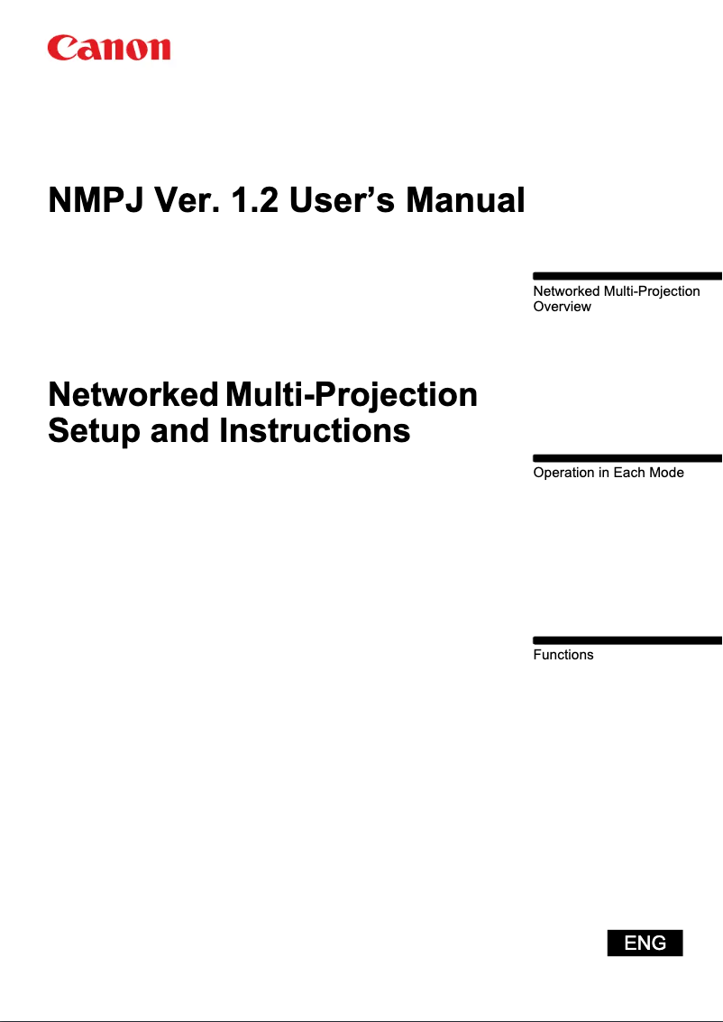 Page 1 de la notice Manuel utilisateur Canon REALiS WUX6500