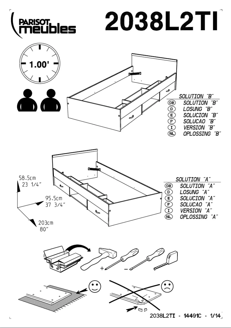 Image de la première page du manuel de l'appareil Alpha 2038L2TI