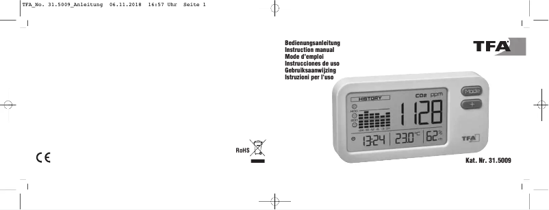 Página 1 del manual Manual de usuario TFA AirCo2ntrol COACH 31.5009
