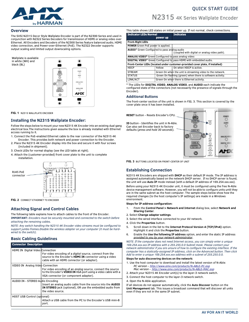 Image de la première page du manuel de l'appareil NMX-ENC-N2315-WP