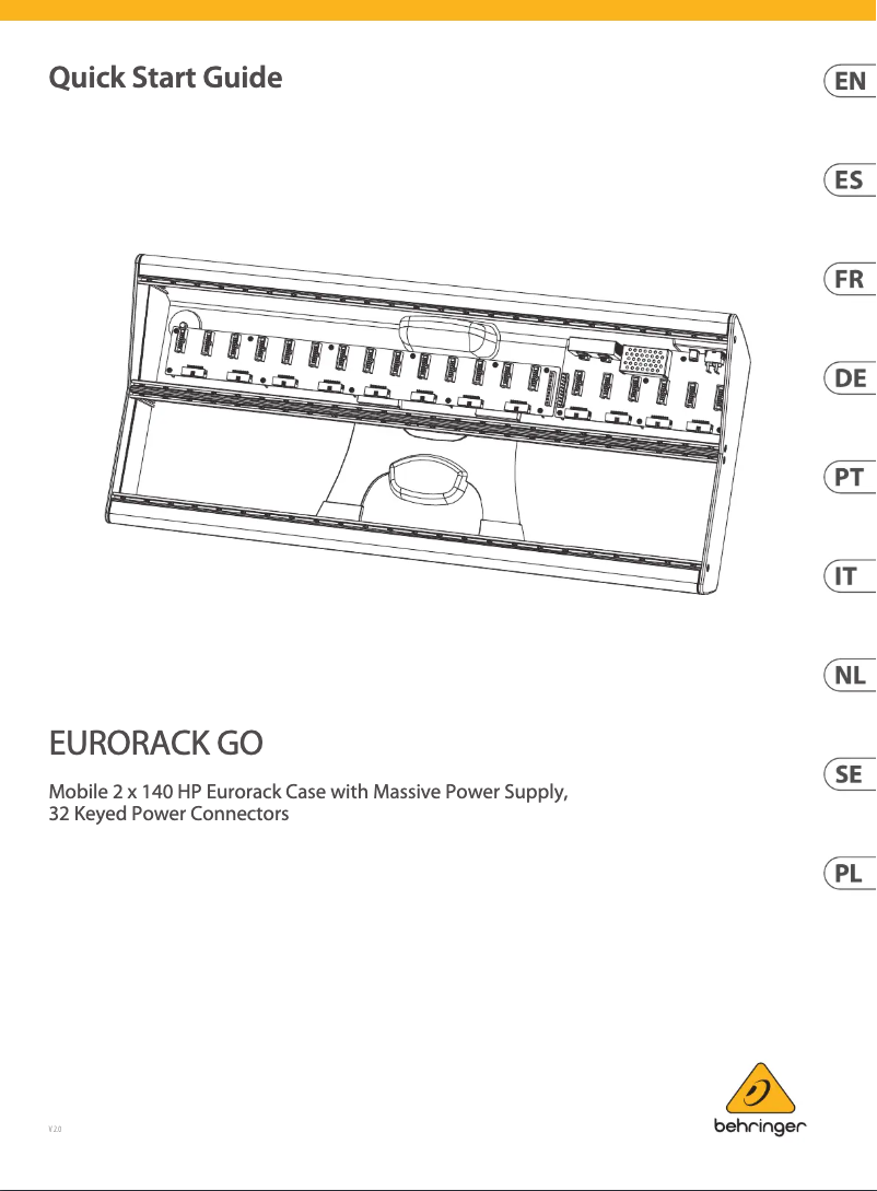Page 1 de la notice Guide de démarrage rapide Behringer Eurorack GO