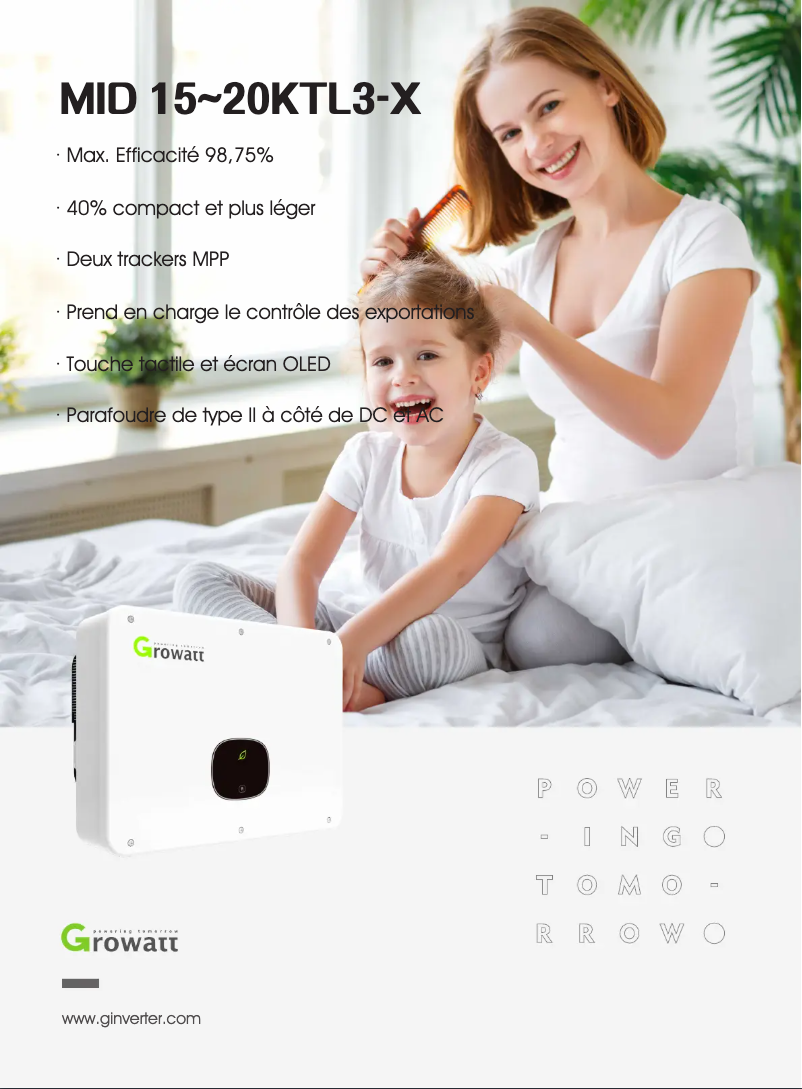 Page n°1 - Guide d'installation Growatt MID 17KTL3-X