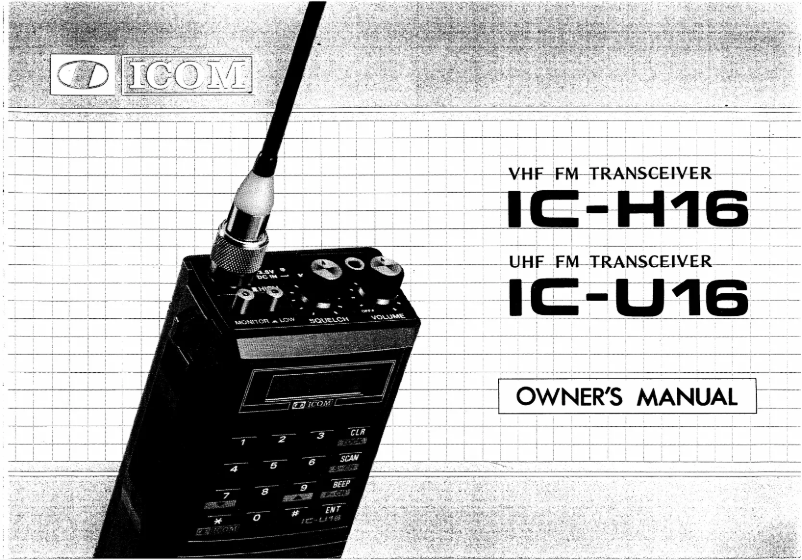 Page n°1 - Manuel utilisateur ICOM IC-H16