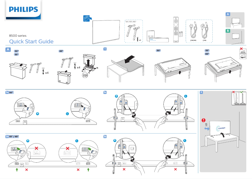 First page image of the manual for 55PUN8215