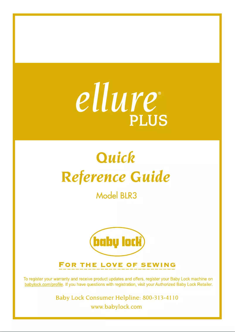 Page 1 de la notice Manuel utilisateur Baby Lock Ellure Plus