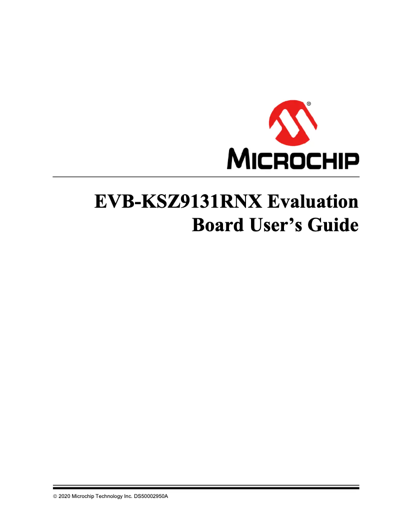 Page 1 de la notice Manuel utilisateur Microchip EVB-KSZ9131RNX