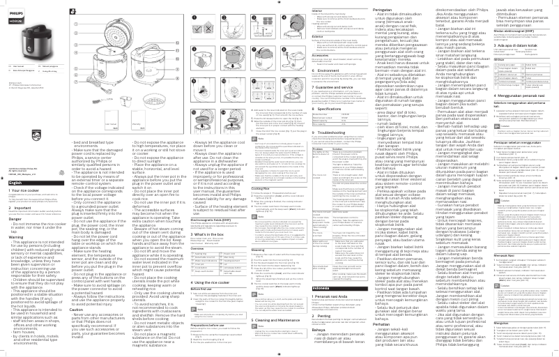 Image de la première page du manuel de l'appareil Viva Collection HD3128