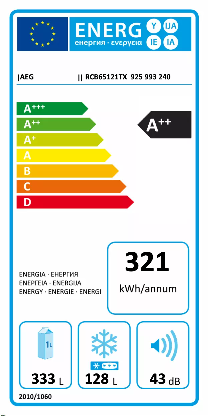 Page 1 de la notice Manuel utilisateur AEG RCB65121TX